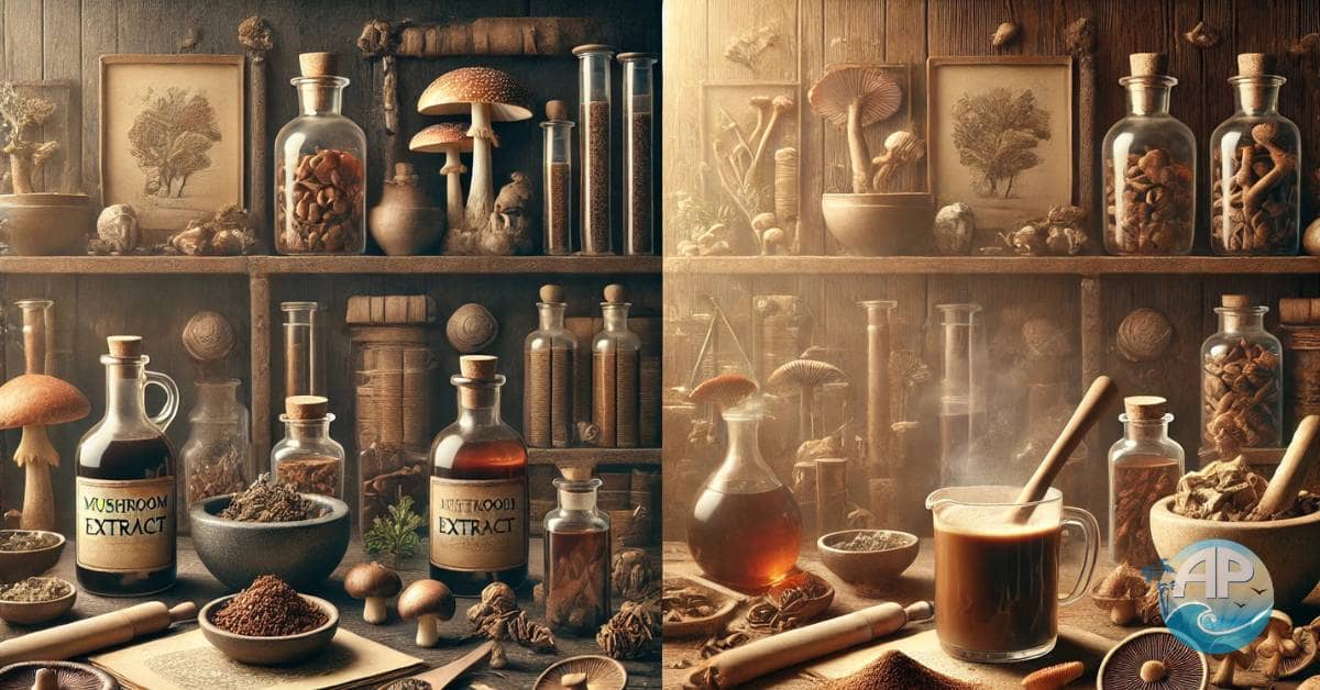 Mushroom extract vs powder: Exploring ancient medicinal practices and modern health benefits.